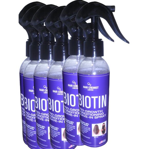 6 x Hair Chemist Biotin Leave-in Conditioning Spray 6 oz, Revitalizing Hair Care - Picture 1 of 6